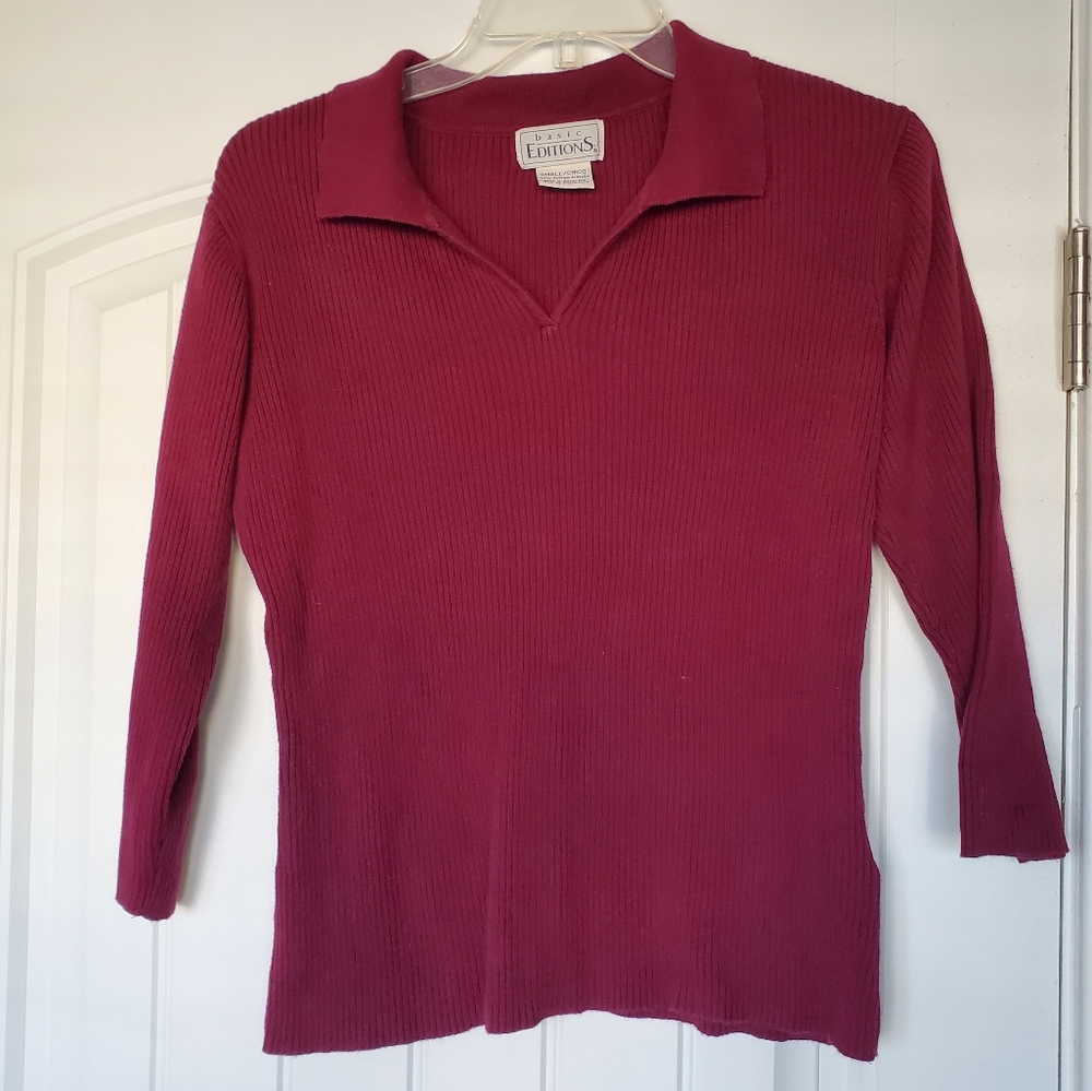[Basic Editions] Maroon Sweater